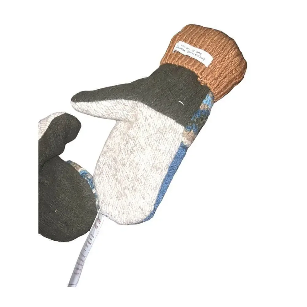 New Mittens on a Mission. Handmade Mittens using Upcycled Wool sweaters.